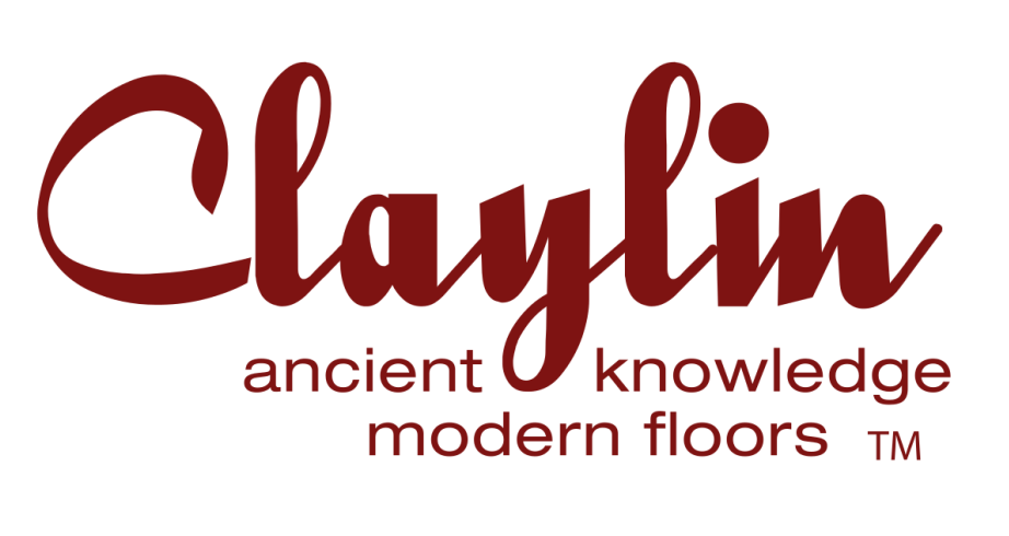 Claylin name and tag line, red color